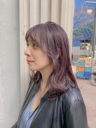 ミディアム ボブ/縮毛矯正 髪質改善/もえるのヘアスタイル