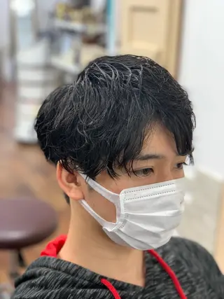 ショート パーマ メンズ クセを最大限に活かす メンズパーマ奈良大祐のヘアスタイル