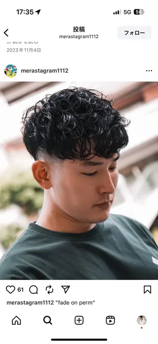 メンズ MEN’S HAIR TOKYO 渋谷所属・社会人フェード特化 ／渋谷の雄大のヘアスタイル