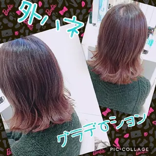 ミディアム カラー 永島 桜のヘアスタイル