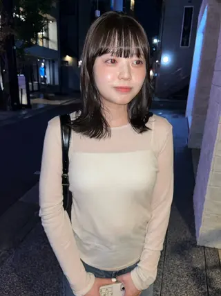 ミディアム カラー スッと馴染むhair /ヨシダトモキのヘアスタイル
