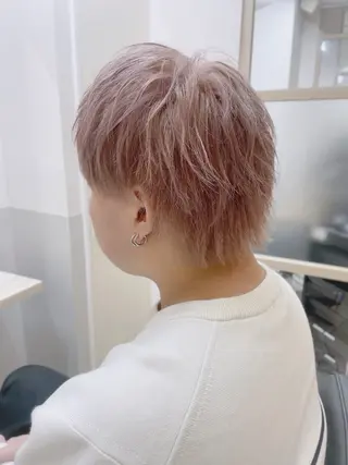 ミディアム カラー メンズ EMANON新宿南口所属・🦄中性ウルフ ☁️Shiori🦄のヘアスタイル