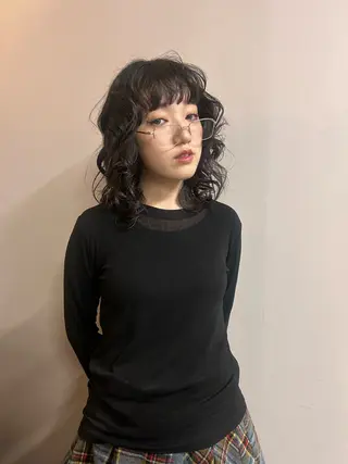 ミディアム モデル募集中🥚福岡 kii anju🐄のヘアスタイル