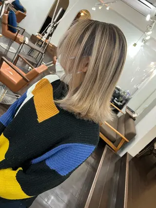 ミディアム 髪質改善/ ブリーチ/中尾のヘアスタイル