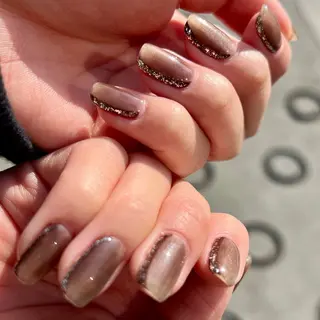 ネイル 個性派ニュアンス nuts nail所属・【池袋】nuts nail　なつみのネイルデザイン