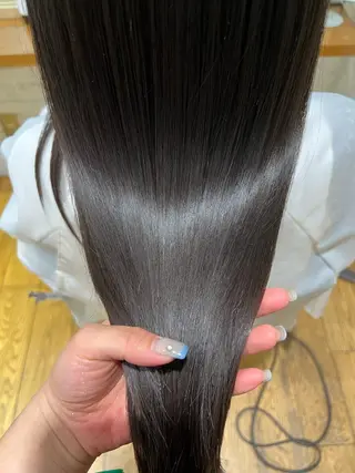 ロング ワンホンパーマ/ 菜月のヘアスタイル