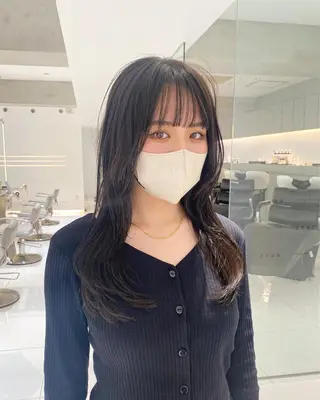 セミロング すぎもと さき⚡️ 朝ラク・*パーマのヘアスタイル