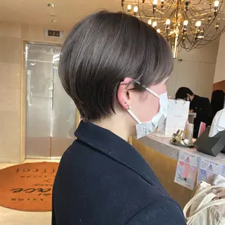 ショート 縮毛矯正・暗髪 ・ショート　橋本🐶のヘアスタイル