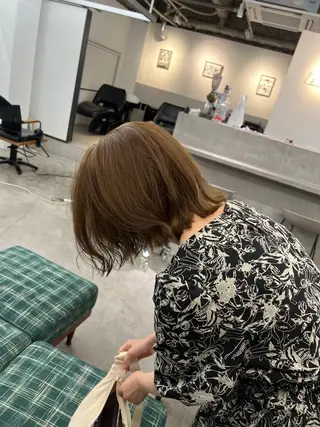 ミディアム カラー パーマ×透明感カラー MIOのヘアスタイル