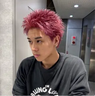 ショート カラー パーマ メンズ 🔥スパイキー 特化🔥菊水皐暉🔥のヘアスタイル