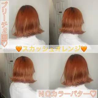 ショート カラー メンズ JuNブリーチに 縮毛矯正するプロのヘアスタイル