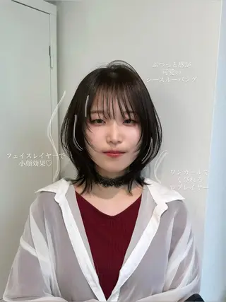 ショート カラー Miku❇️ フェイスレイヤーのヘアスタイル