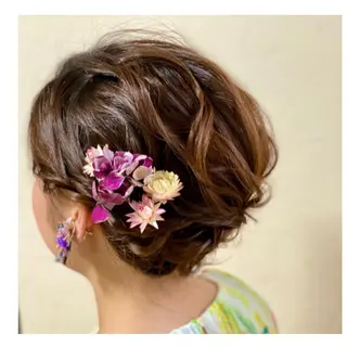 ミディアム ヘアアレンジ マツエク・マツパ 鈴木 沙羅のマツエク・マツパデザイン