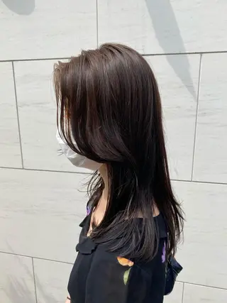 セミロング カラー 丸山 史香のヘアスタイル