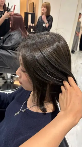 ミディアム カラー 透明感カラー♡ ひかるのヘアスタイル