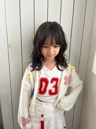 ミディアム JUNO所属・阪神西宮★JUNO 川﨑温子のヘアスタイル