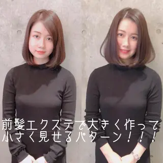 ミディアム カラー ヘアアレンジ キッズ ネイル マツエク・マツパ ACHFILO モデル募集のヘアスタイル