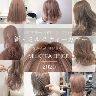 ミディアム カラー 🩵ハイトーン 美咲🩵のヘアスタイル