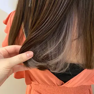 ロング カラー ボブ ブリーチ/miinaのヘアスタイル