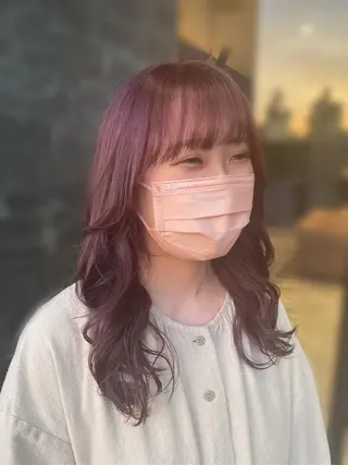 ロング カラー KANGOLSALON 富山セントラル所属・松井 亜美のヘアスタイル