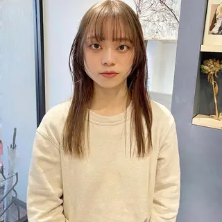 セミロング カラー 🍊暖色×顔周り 🍊cocoroのヘアスタイル