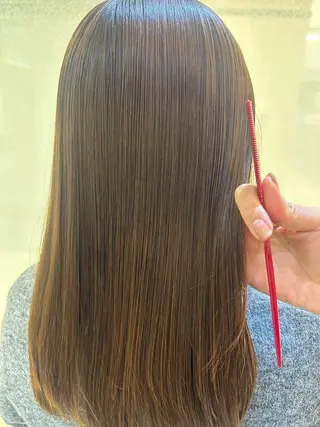 セミロング パーマ 艶質改善/縮毛矯正 ササキナツミのヘアスタイル