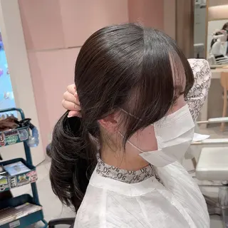 ミディアム カラー 赤羽今日子/レイヤー /盛れる顔まわりのヘアスタイル