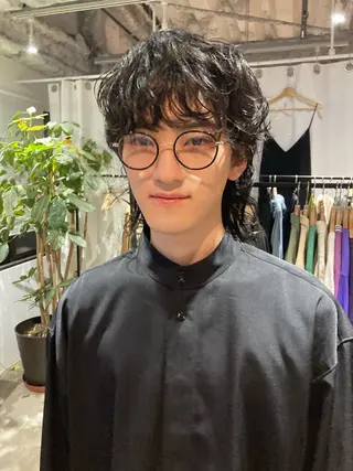 セミロング パーマ メンズ Hayashi Shioriのヘアスタイル