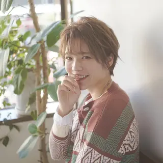 ショート パーマ カラー 中野渡 真利那のヘアスタイル