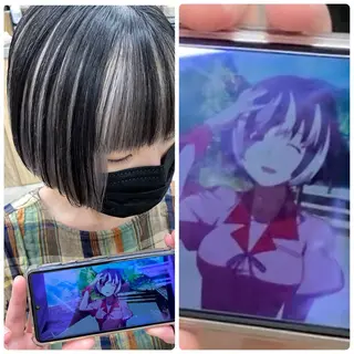 ショート カラー ウルフカット 渋谷の人のヘアスタイル