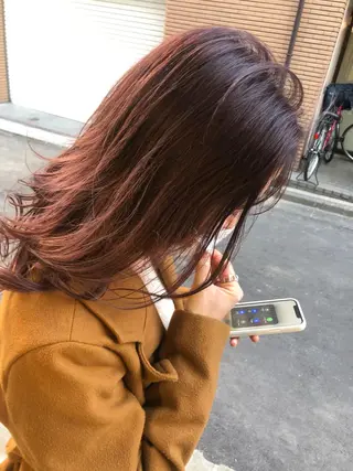 セミロング カラー ヘアアレンジ rii-🩰 トレンド韓国ヘアのヘアスタイル