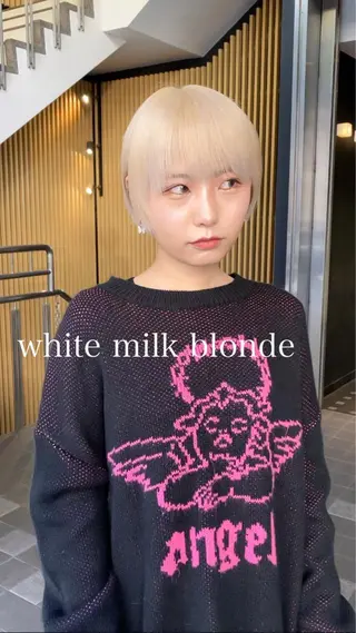 ショート カラー Selenehair 三条本店のヘアスタイル