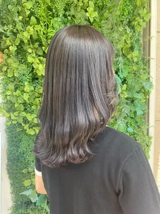 セミロング カラー 透明感カラー/韓国 ヘア🩶yuri🩵のヘアスタイル