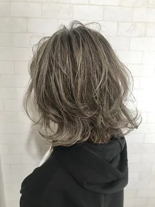 ミディアム カラー 神野 雅樹のヘアスタイル