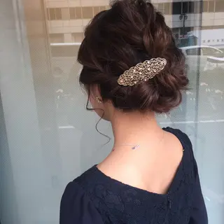 セミロング ヘアアレンジ ラブーケ中川中島店 クラタチカコのヘアスタイル