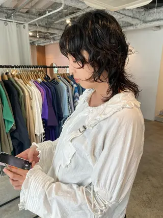 セミロング カラー パーマ Hayashi Shioriのヘアスタイル