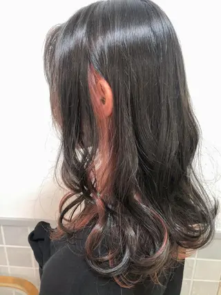 セミロング カラー miyu 美髪縮毛矯正𓂃꙳⋆のヘアスタイル