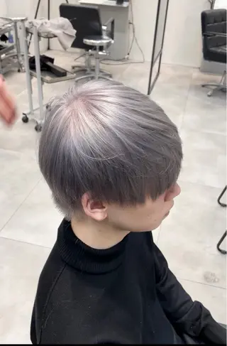 カラー メンズ 渋谷／ブリーチ／ カラーモデル／はるとのヘアスタイル