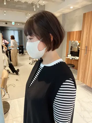 ショート 🫒🫒ブリーチなし 艶カラー🫒ヤマシロのヘアスタイル