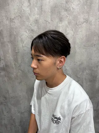 ショート パーマ メンズ 毛流れヘアの達人 店長　須田龍世のヘアスタイル