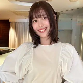 ミディアム モデル募集/山田蓮/ レイヤーボブのヘアスタイル