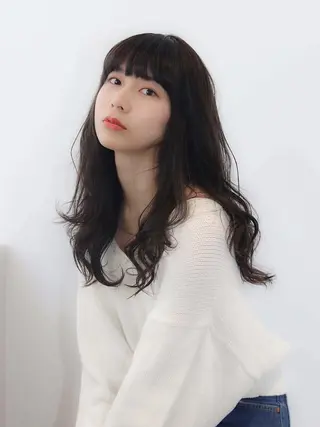 セミロング カラー パーマ 🌈ウルトワ水素 髪質改善naru🌈のヘアスタイル