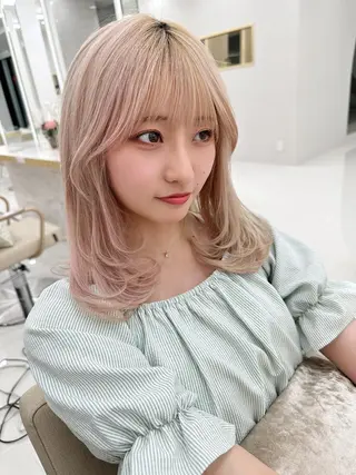 ミディアム 似合わせ/レイヤー /顔まわり/池田歩樹のヘアスタイル