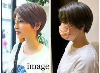 ショート カラー ヘアアレンジ ハイトーンカラー 🦋yuri🦋のヘアスタイル