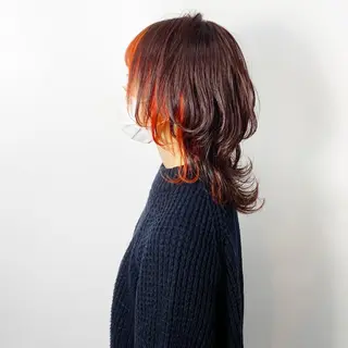 ミディアム カラー ヘアアレンジ 大橋 拓巳のヘアスタイル