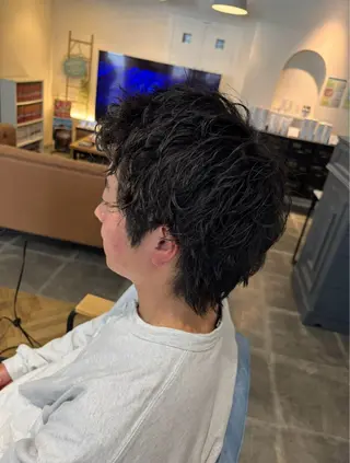 ショート パーマ メンズ umber  royce所属・🫟メンズスタイル 特化型マナ🫟のヘアスタイル