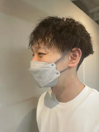 ショート パーマ メンズ Men's hair salon First 中百舌鳥店所属・First なかもず 店 YUKIのヘアスタイル