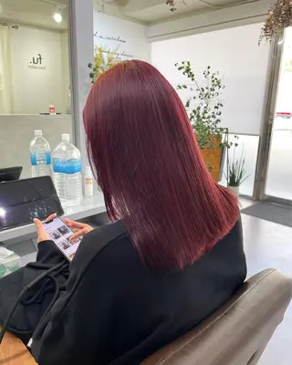 セミロング カラー monami 山本華菜のヘアスタイル