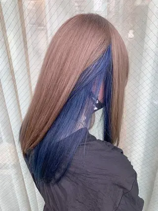 セミロング 🍀ケアブリーチ カラー🍀坂井のヘアスタイル