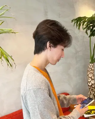 カラー パーマ メンズ スパイキーショート/ メンズヘア/hugeのヘアスタイル